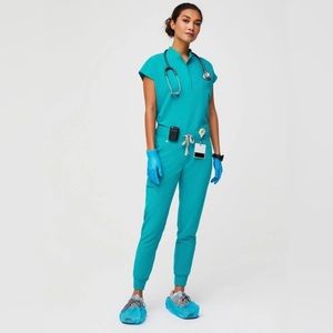 Limited Edition Figs Zamora Joggers Teal Sz XS petite